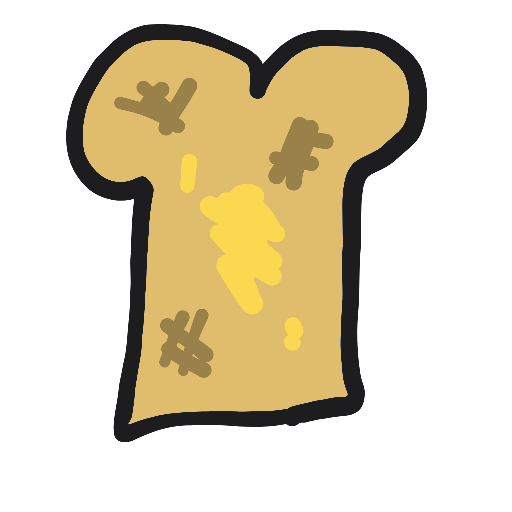 "a slice of toast with butter" drawn by @Meeeee