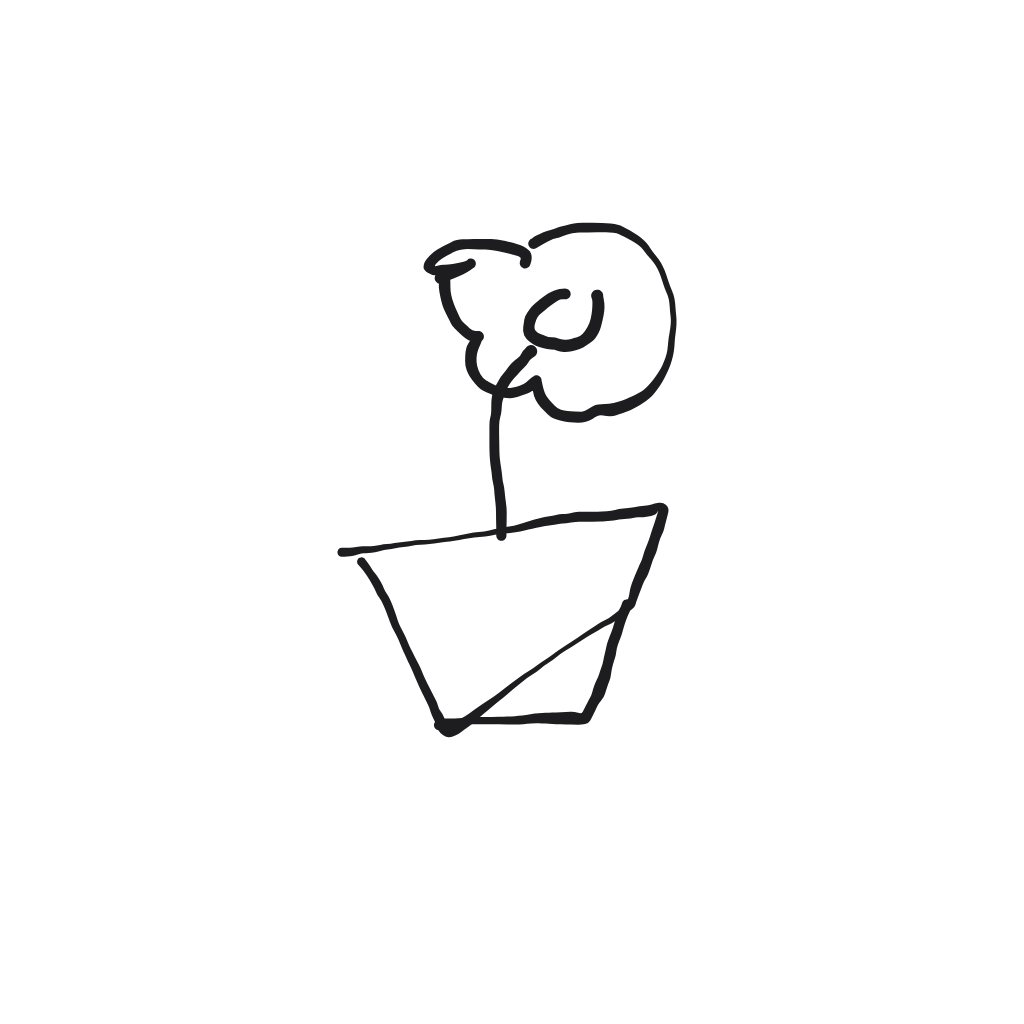 “a flower in a pot” drawn by myst