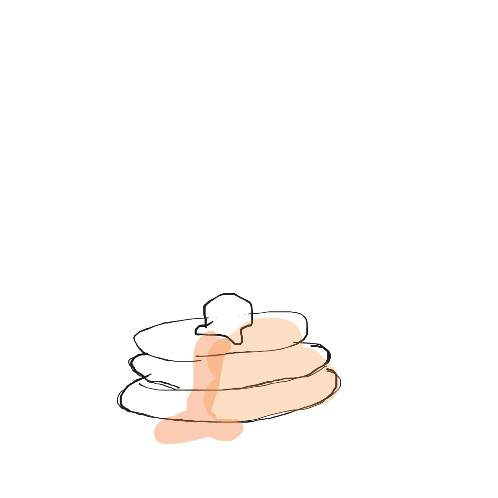 “a stack of pancakes with syrup” drawn by Tens_Artist