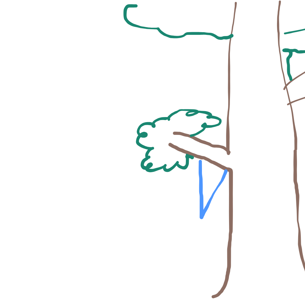 “icicles hanging from a branch” drawn by tumama12345sixseven