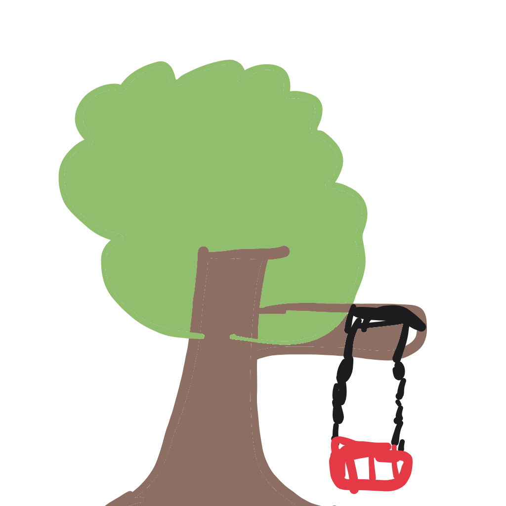 “a tall tree with a rope swing” drawn by Fabian_Rembrandt