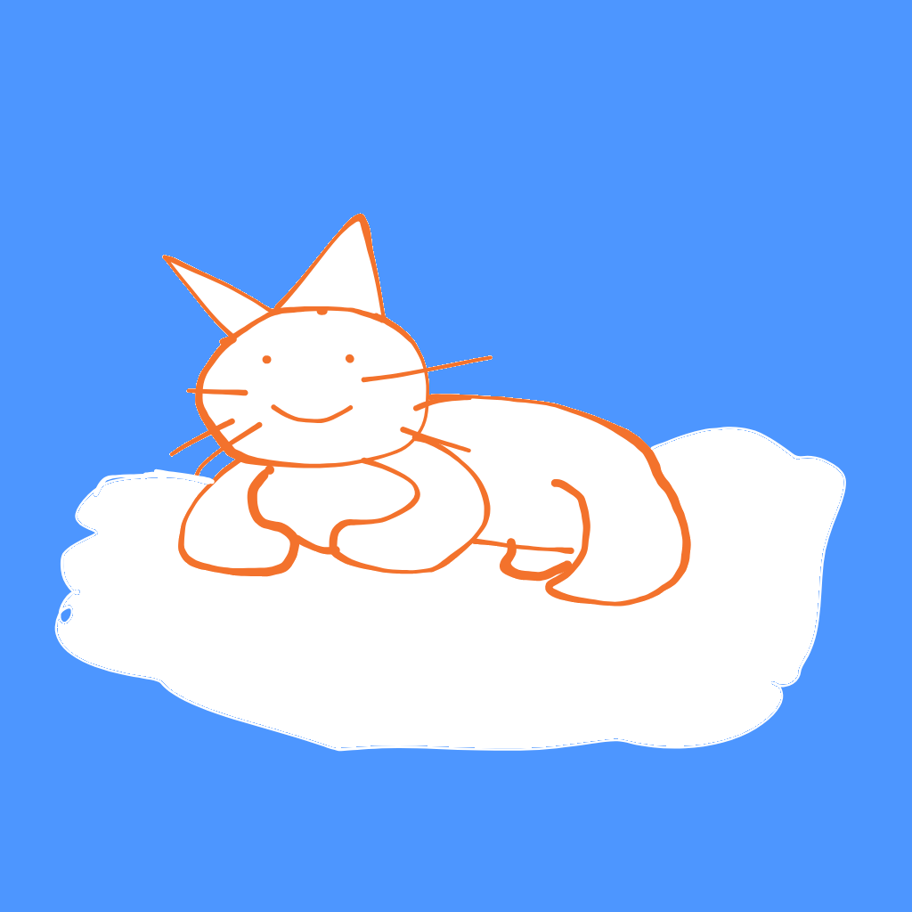 “a fox curled up in the snow” drawn by tooooonee