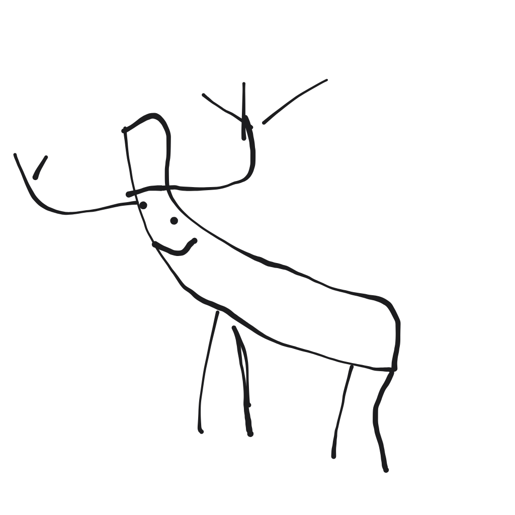 “a majestic stag in a misty forest” drawn by ABGamer