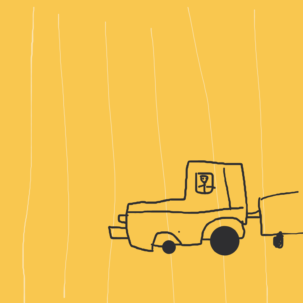 “a farmer driving a tractor” drawn by Otter6361