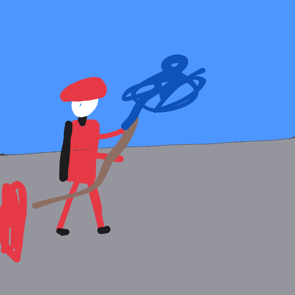 “a firefighter spraying a hose” drawn by cacaprout