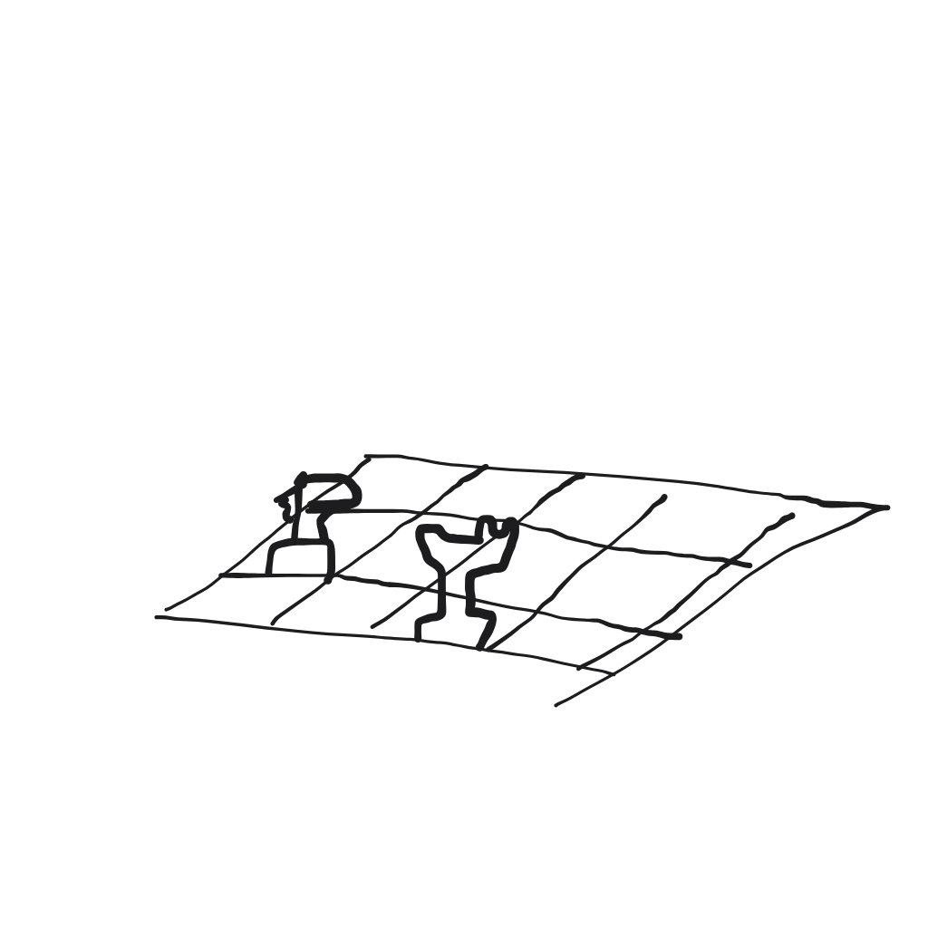 “a chess board halfway through a game” drawn by Tens_Artist