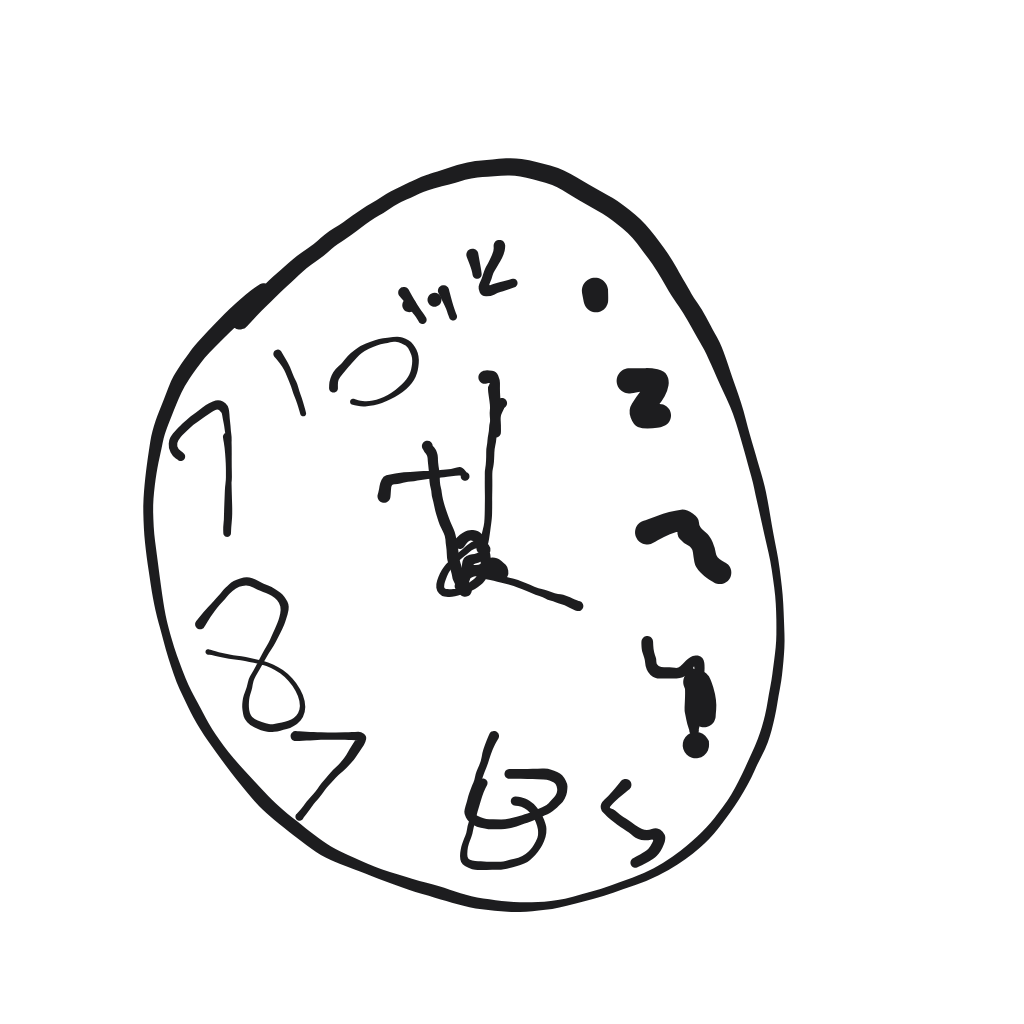 “a ringing alarm clock” drawn by ABGamer
