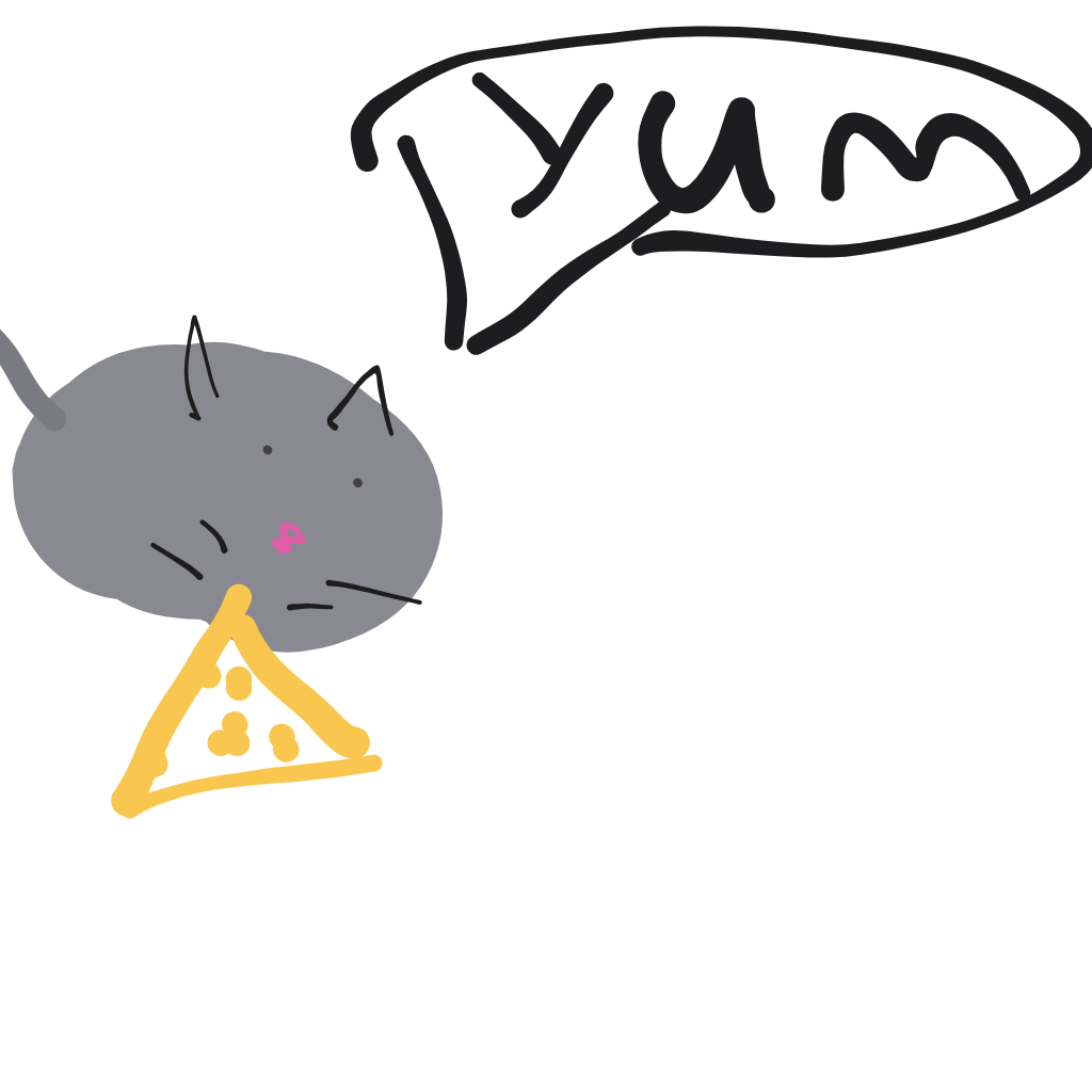 “a mouse nibbling a piece of cheese” drawn by Meeeee