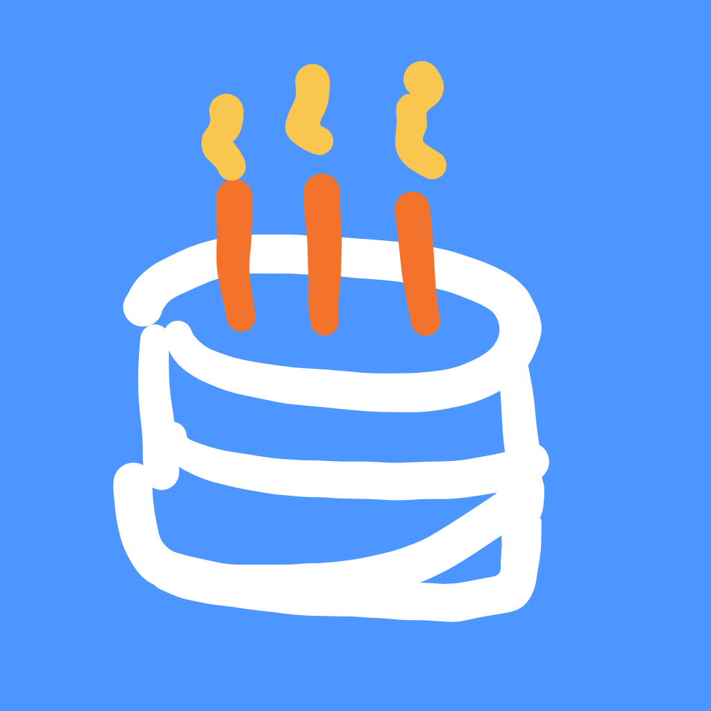 “a birthday cake with lit candles” drawn by myst