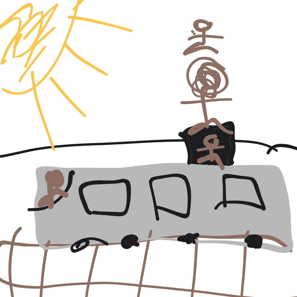 “a train pulling into a station” drawn by 10350253