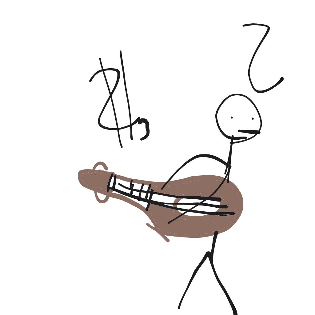 “a street musician playing guitar” drawn by Fabian_Rembrandt