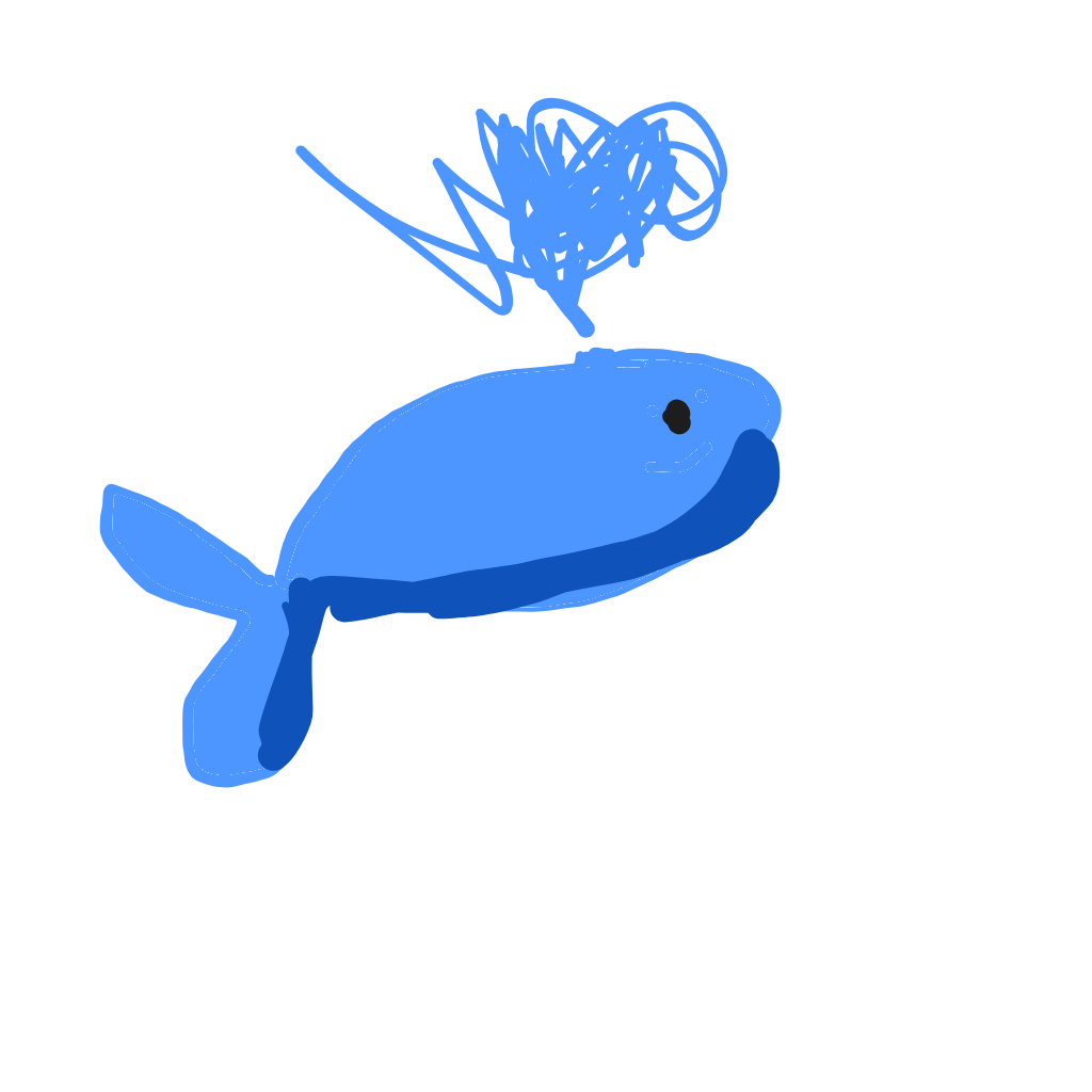 “a whale spouting water at sea” drawn by cacaprout