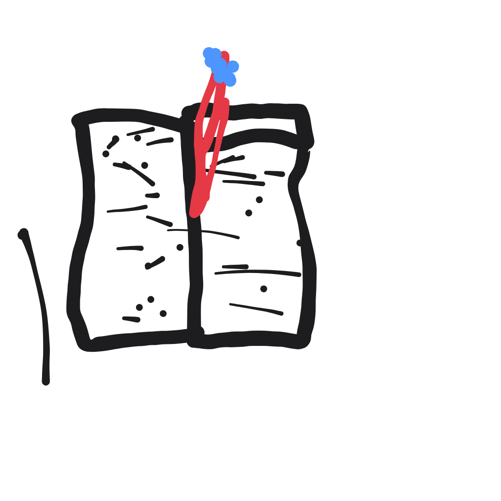“an open book with a bookmark” drawn by ABGamer