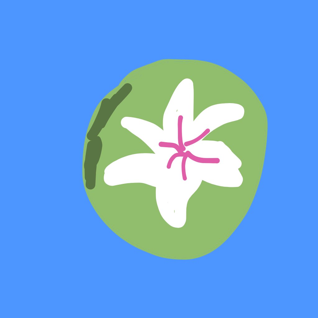 "a lotus flower on a pond" drawn by @Katalina