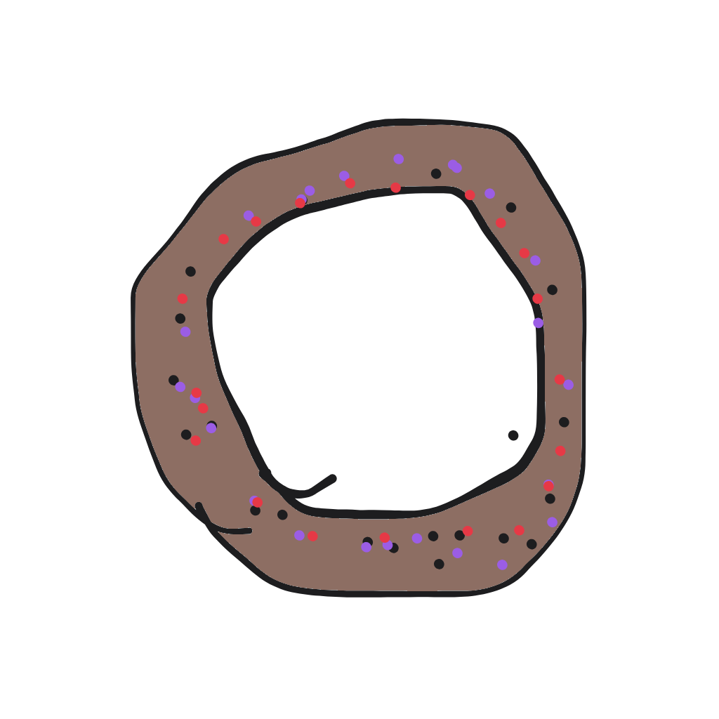 “a donut with sprinkles” drawn by Shervinho